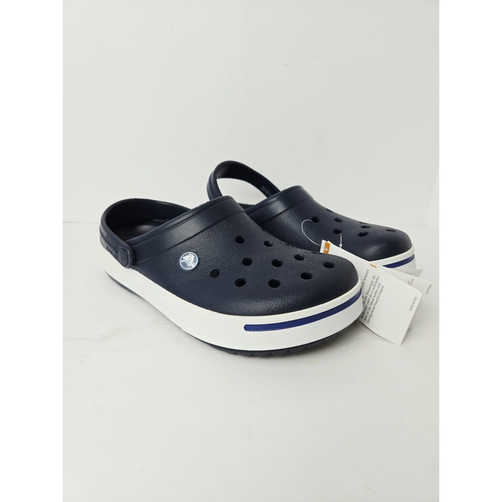Crocs Crocband ll Men 6 Women 8 NWT blue white sandal comfort‎